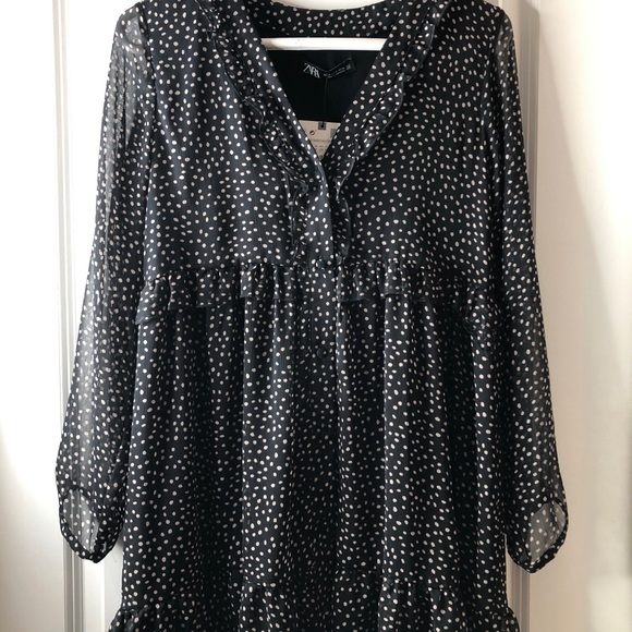 Zara Polkadot Printed Mini Dress - Picture 2 of 8